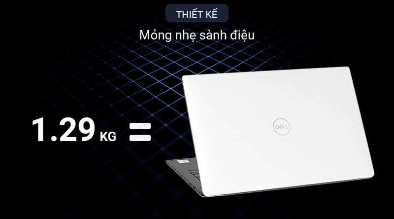 laptop Dell xps mỏng nhẹ, thiết kế sang trọng