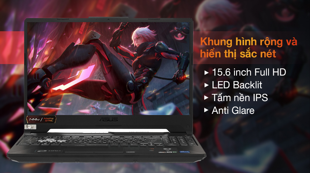 Hình ảnh trên Laptop Asus TUF FX506HC-HN001T sắc nét