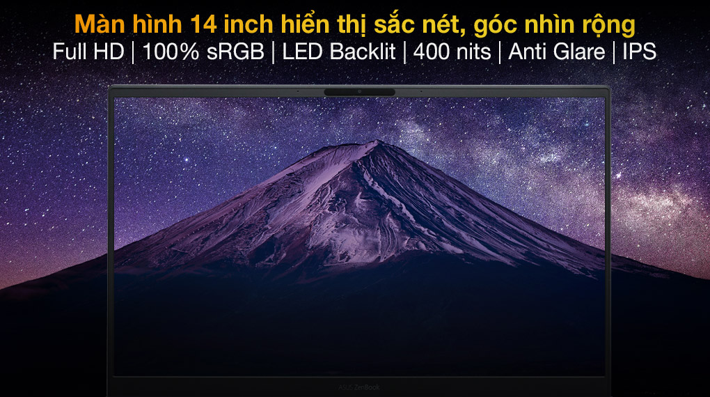 Màn hình Laptop Asus Zenbook 14 UX425EA-KI429T sắc nét